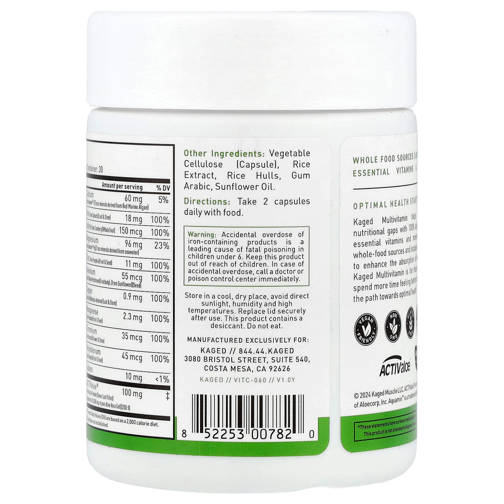 Kaged, MultiVitamin, 60 растительных капсул