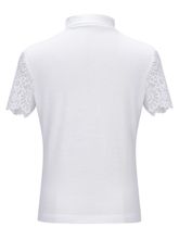 Белая блузка с кружевными рукавами AMADEO
