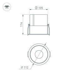Светильник MS-ATLAS-BUILT-R112-35W Day4000 (BK-BK, 30 deg, 230V) (Arlight, IP20 Металл, 5 лет) 035463