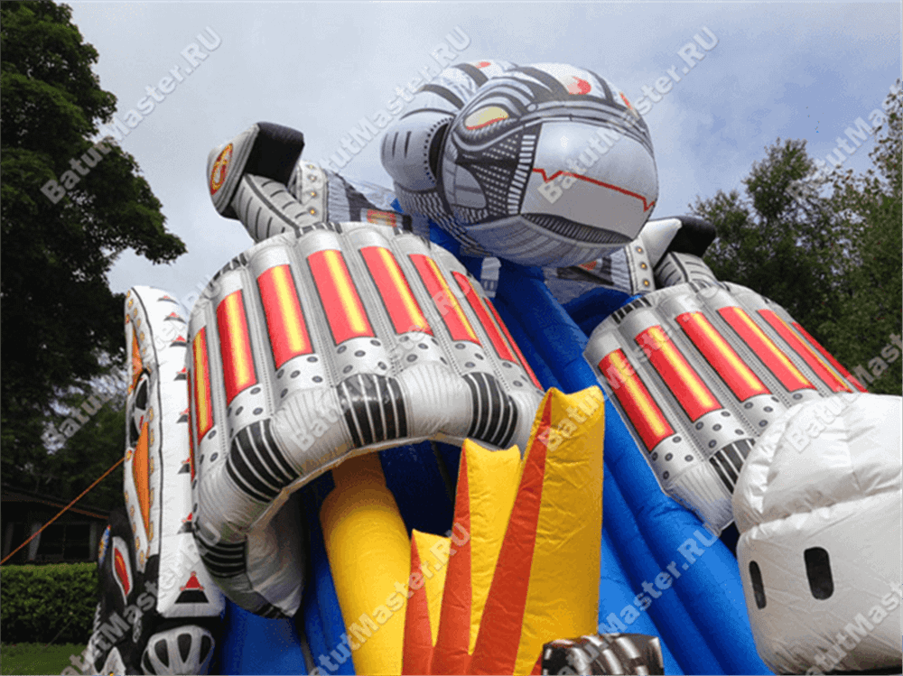 Коммерческий надувной батут "Робот" 13.5*7*9 м