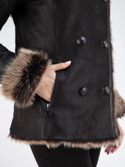 Дубленка натуральная зимняя с капюшоном Турция