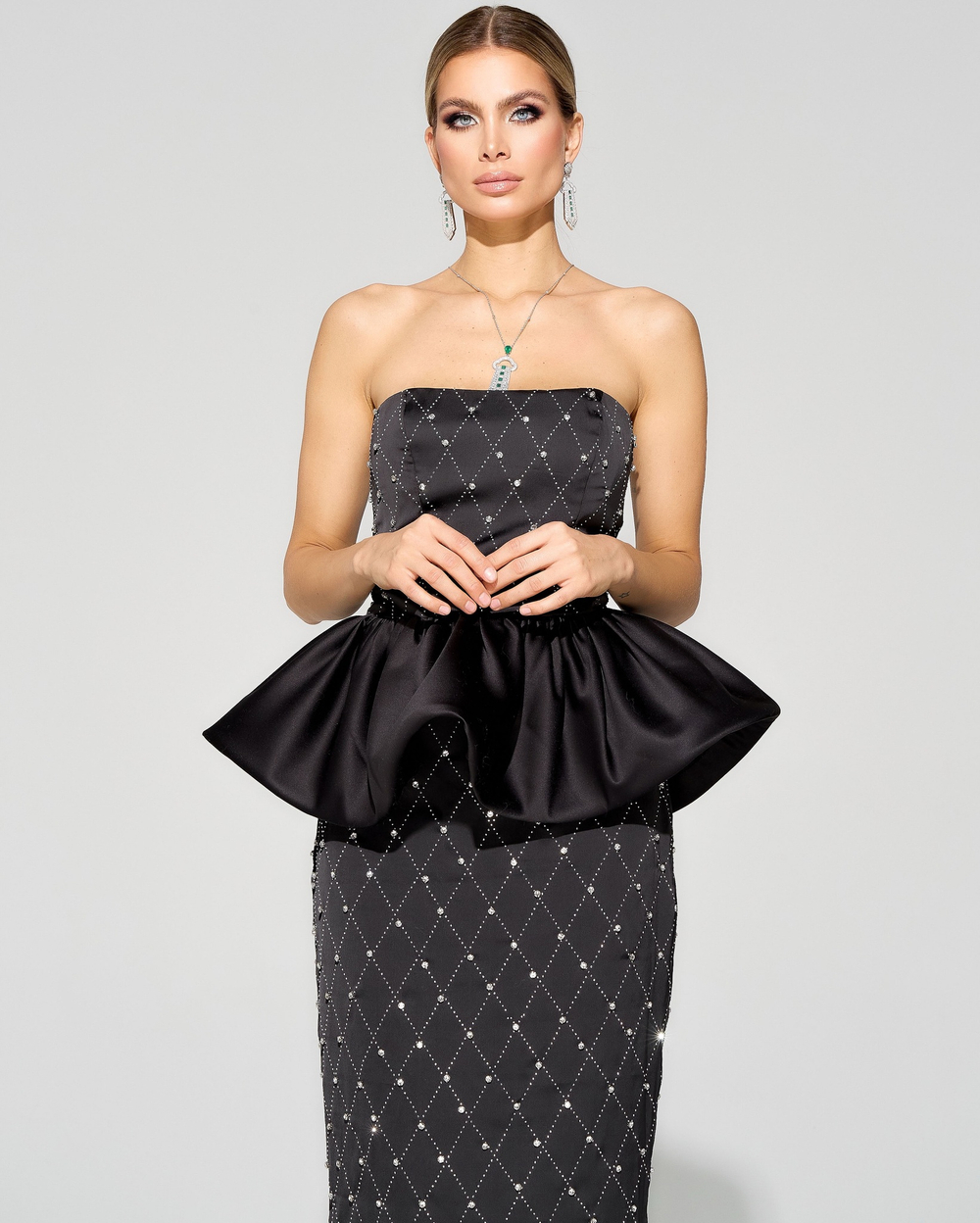 Корсетный топ с кристаллами Swarovski