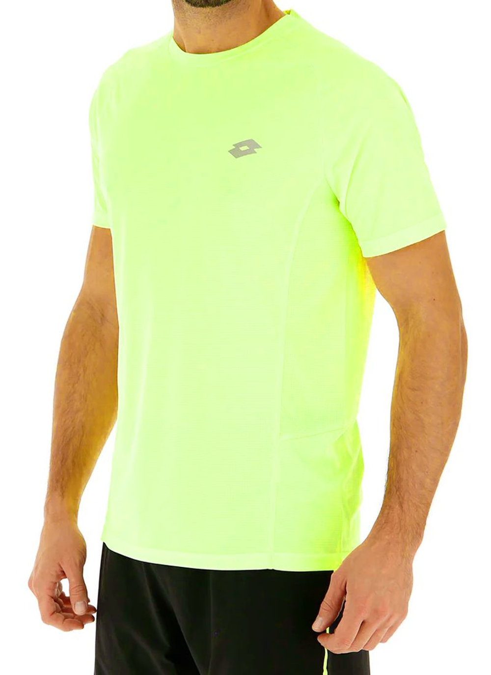 Теннисная футболка Lotto Running - yellow neon