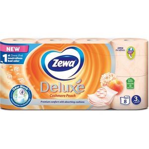 ТУАЛЕТНАЯ БУМАГА ZEWA DELUXE ПЕРСИК 3СЛ 8РУЛ 5363