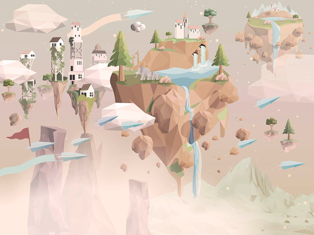 Дизайнерские обои Wall Street Flying Hill