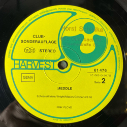 Винтажная виниловая пластинка LP Pink Floyd Meddle (Германия 1971) (Клубное Издание)