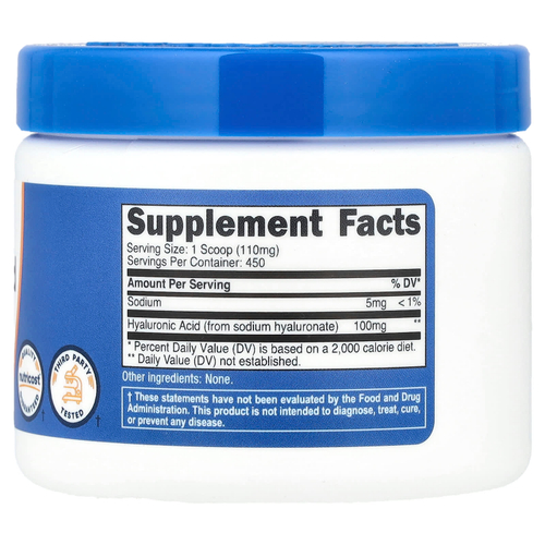 Nutricost, Гиалуроновая кислота, без добавок, 50 г (1,8 унции)