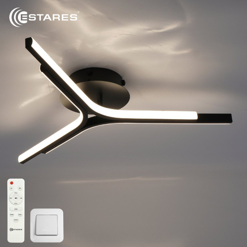 Управляемая светодиодная люстра  RUBY 60W 3L-RC-600x90-BLACK/WHITE-220-IP20