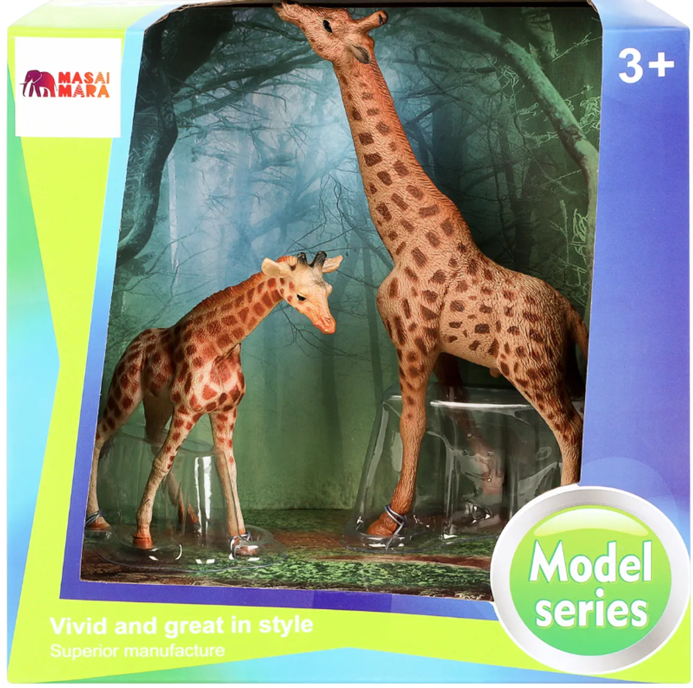 Игровой набор Masai Mara Мир диких животных: семья жирафов