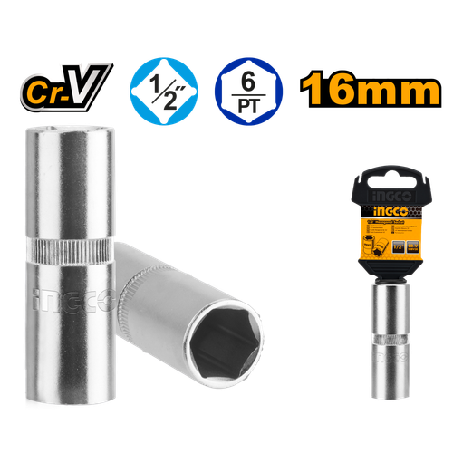 Головка свечная 1/2" 16 мм INDUSTRIAL