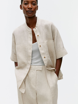 ARKET ЛЬНЯНЫЕ БРЮКИ, СВЕТЛО-БЕЖЕВЫЙ