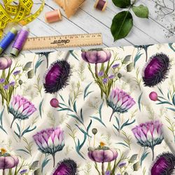 Ткань интерлок репейник в цветах