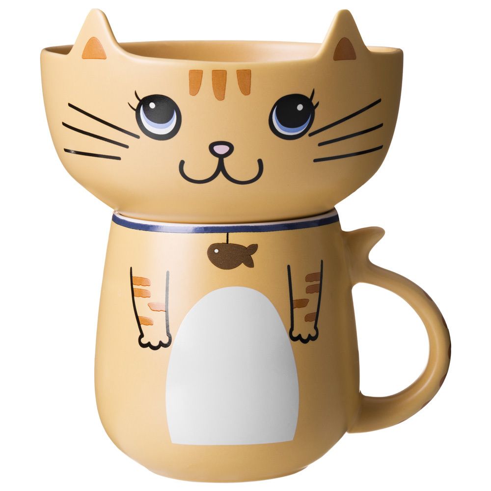 НАБОР ДЛЯ ЗАВТРАКА LEFARD "CAT", 2 ПР.: САЛАТНИК 500МЛ, КРУЖКА 450МЛ