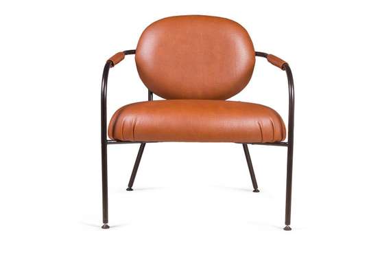 Лаунж-кресло Ego, коричневая экокожа