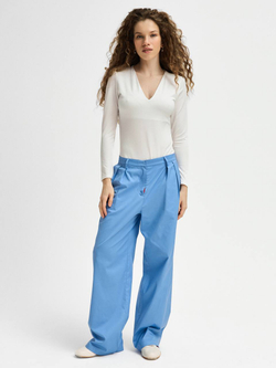 Брюки медицинские женские Юми, эйр блю хлопок