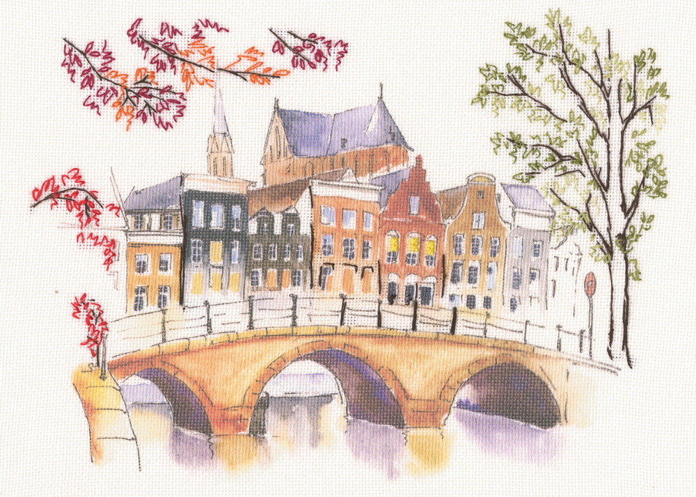 "Рисуем нитками.Город"-DT-M011 вышивка