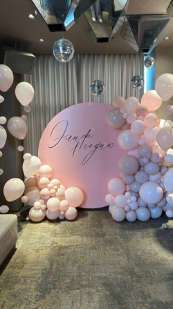 Фотозона круглая пыльная Роза/розовый №3138