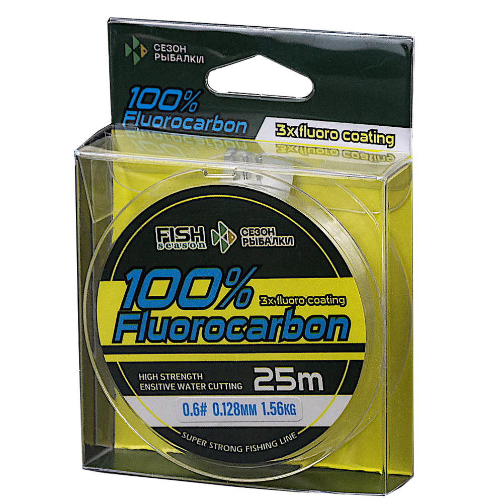 Флюорокарбон Fish Season 100% Fluorocarbon 25м -