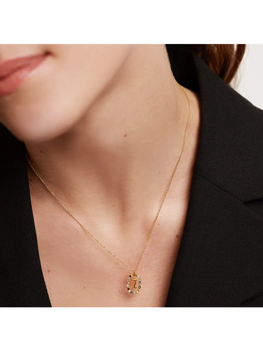 Колье женское PDPaola Буква Z серебро 925 пробы покрытое золотом 750 пробы CO01-285-U