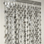 Занавес «Сердца» серебро, металлик, 100х200 см