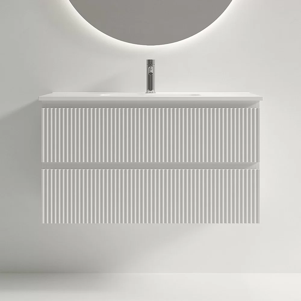 Тумба с раковиной Sancos Snob R SNR90/39W/CN7030 Bianco
