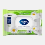 Туалетная бумага влажная Aura антибактериальная 72шт
