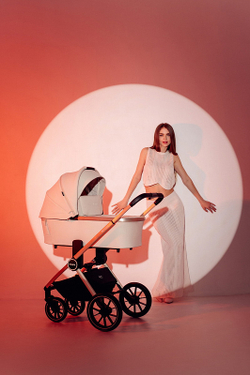 Детская коляска Peppy Monaco 2 в 1 Black (черный), рама черная матовая