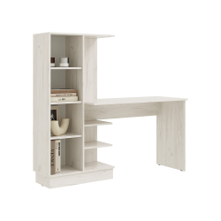 Компьютерный стол Юниор-4, Шарли Мокко, Дуб Крафт Белый