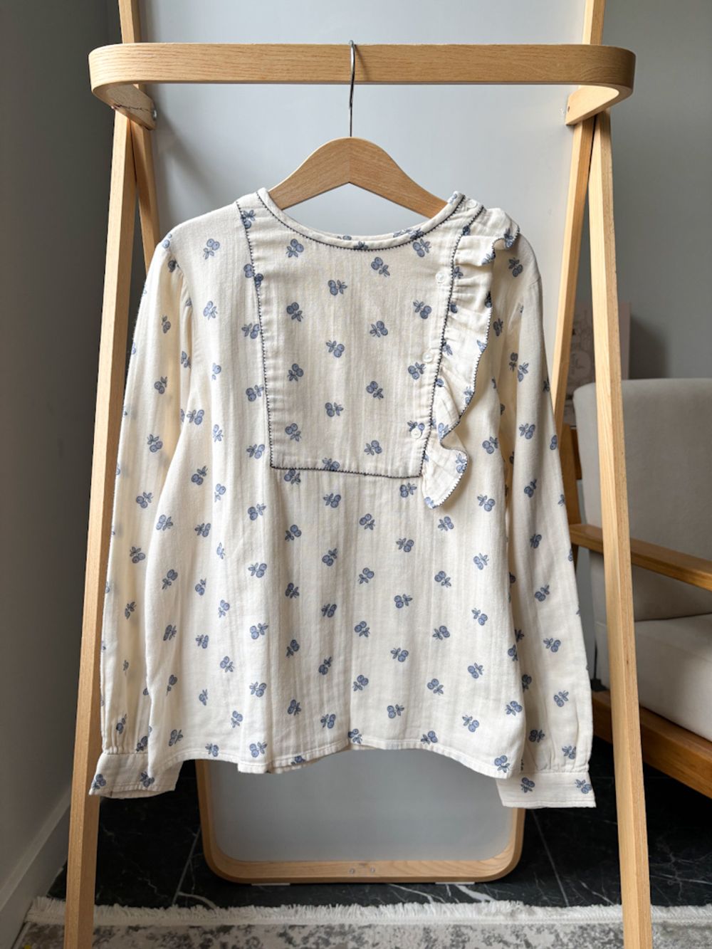 Хлопковая блузка Bonpoint, 140