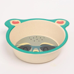7063557 Набор бамбуковой посуды «Енотик», тарелка, миска, стакан, приборы, 5 предметов