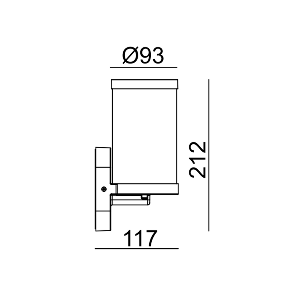 Уличный настенный светильник 40Вт E27, металл/пластик, темно-серый