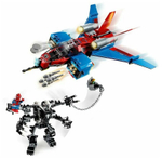 Конструктор Lari Spider Man 11500 Реактивный самолет Человека-Паука против робота Венома 389 деталей