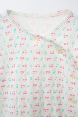 ZARA ЛОНГСЛИВ С ПРИНТОМ «ВИШНЯ», СВЕТЛЫЙ ЭКРЮ