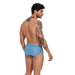 Синие трусы-брифы с эффектом перфорации Euphoria Brief (Размер: L) (Цвет: синий)