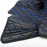Ковры 3D SHACMAN X3000 (экокожа, черный, синяя строчка)