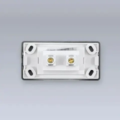 Розетка врезная мебельная "Eleganz" MINI 250в, 10А, черный цвет, мини розетка 81x41x28мм., 1 шт.