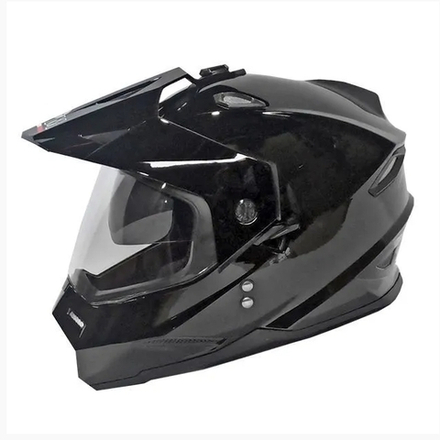 Шлем кроссовый со стеклом AiM JK802 Black Glossy, XL