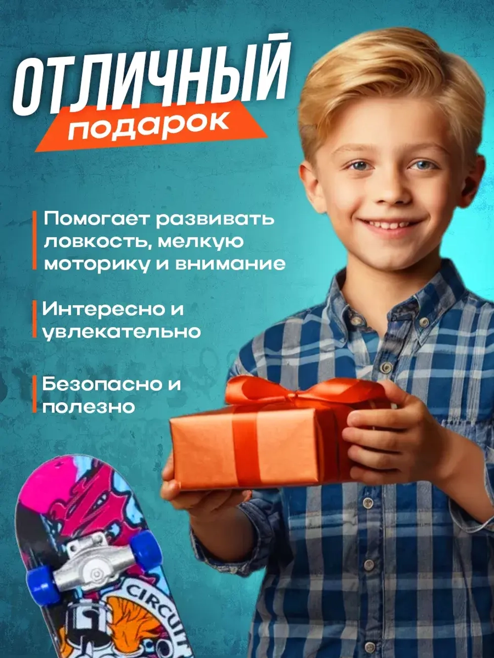 Фингерборд скейт для пальцев