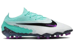 Nike Phantom GX round head lace-up AG (rubber short nails) non-slip wear-resistant football shoes men's green and white