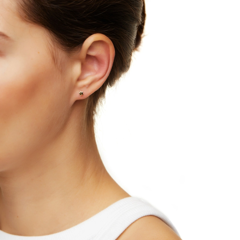 Моносерьга Золотая Мини-Звезда
