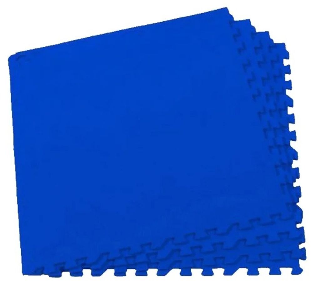 Мягкий пол разноцветный 60*60 (см) 1,44 (м2) с кромками 60МП (синий)