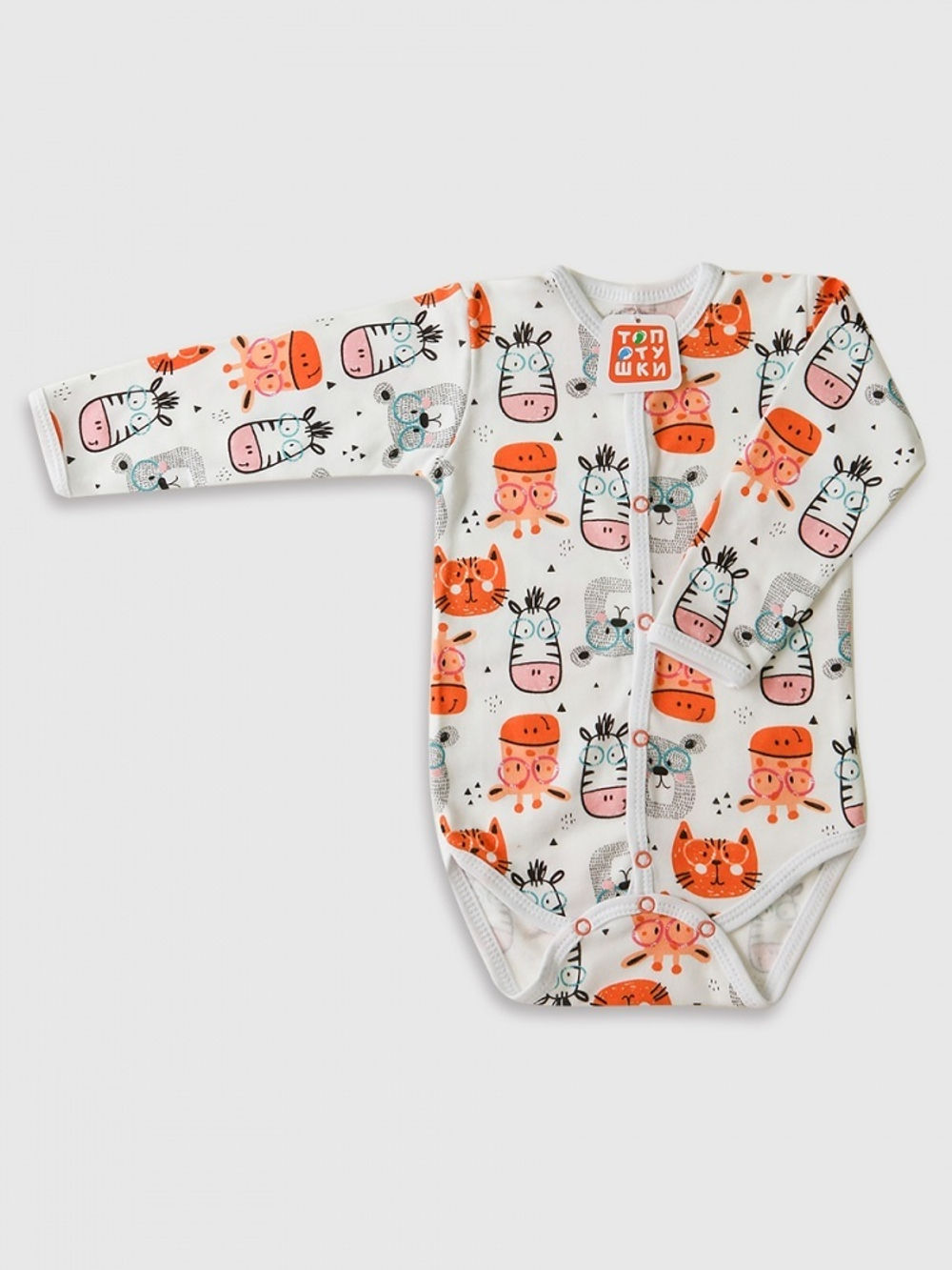 Боди с длинным рукавом на кнопках 6456 (Размер: 68)