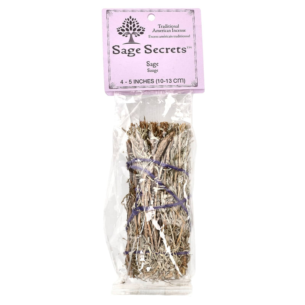 Sage Spirit, Благовоние коренных американцев, Шалфей, 1 палочка для окуривания малого размера (10-12 см)