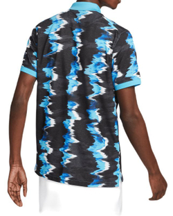 Мужское теннисное поло Nike Print Slim-Fit Polo - baltic blue
