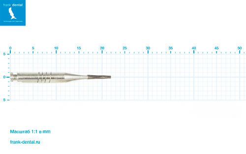 Бор твердосплавный Frank Dental типа RA - C.23L.010.RA