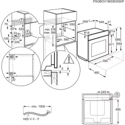 Встраиваемый электрический духовой шкаф Electrolux OEE6C71V