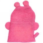 Мочалка-варежка для тела детская «Water Magic - Бегемотик Лэсси», цвет розовый, 17*23 см (ZIP пакет)