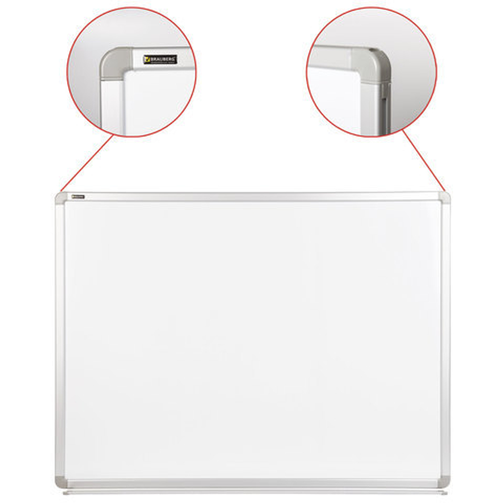 Доска магнитно-маркерная 90х120 см, улучшенная алюминиевая рамка, ГАРАНТИЯ 10 ЛЕТ, BRAUBERG Premium, 231715