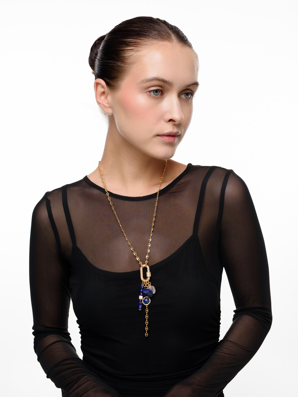 Колье "Gess mini lazurite" Gold