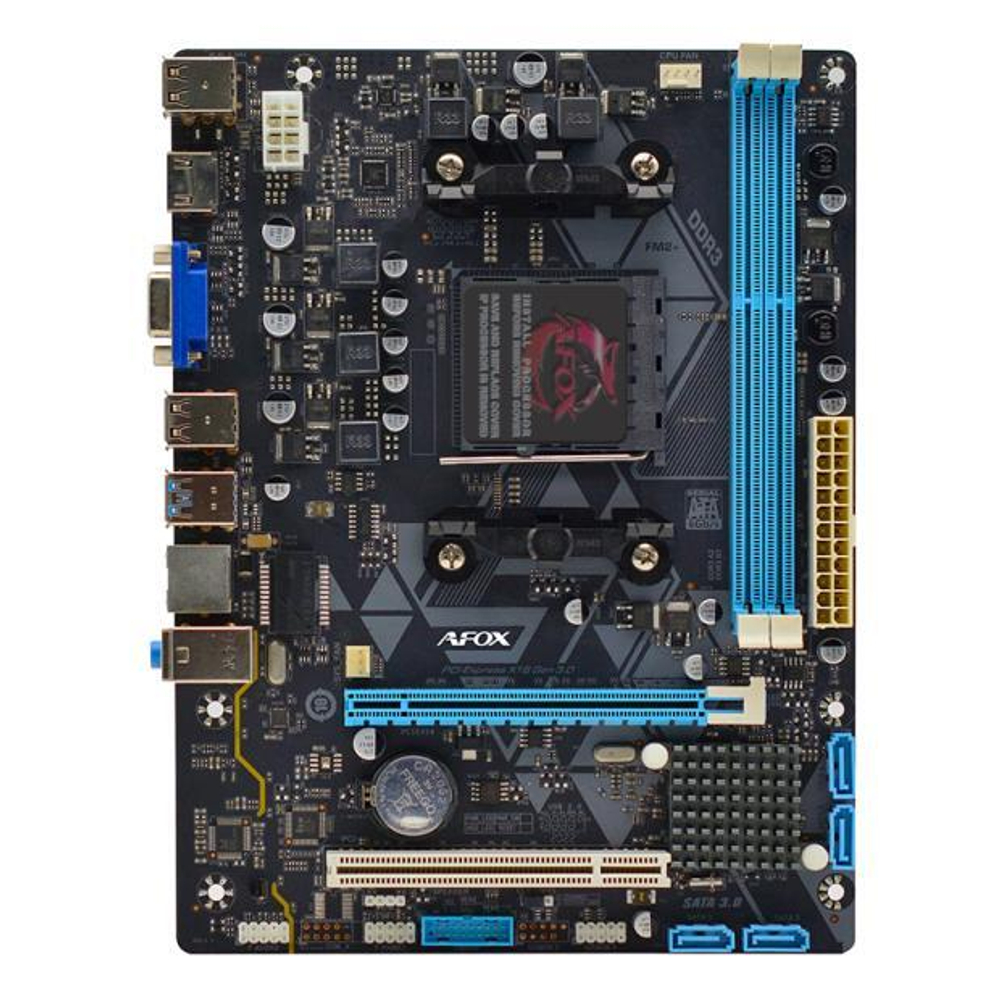 Материнская плата AFOX A88-MA5, SocketFM2+, mATX, Retail, 2xDDR3, PCIe2.0, 100LAN, 2xPS/2, 6xUSB2, 4xUSB3, CPU TDP 95Вт, VGA, HDMI